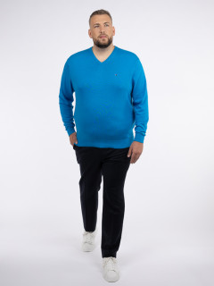 Pull Coton/cachem. Bleu Tommy Hilfiger Grande Taille  homme grande taille - Capelstore