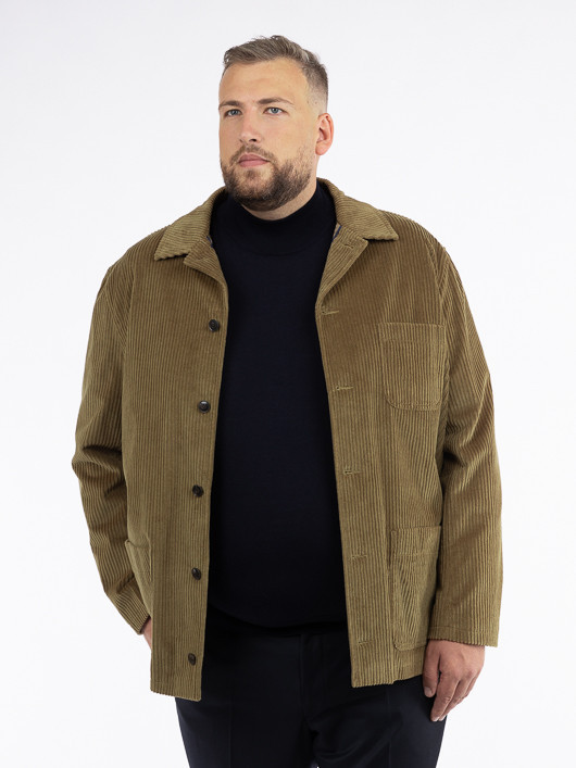 Veste Worker Velours Beige Capel Grande Taille  homme grande taille - Capelstore