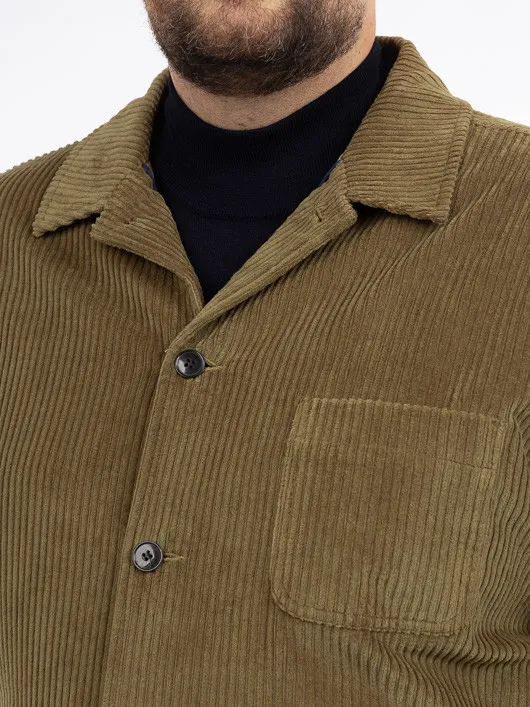 Veste Worker Velours Beige Capel Grande Taille  homme grande taille - Capelstore