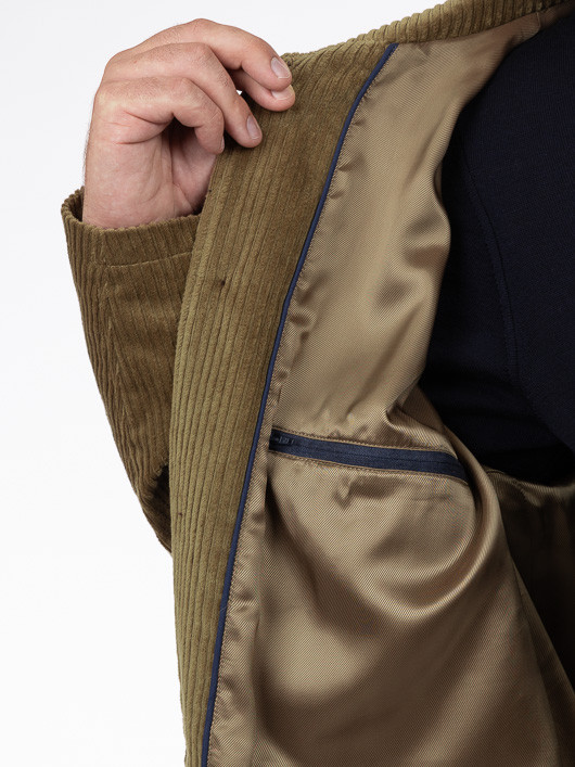 Veste Worker Velours Beige Capel Grande Taille  homme grande taille - Capelstore