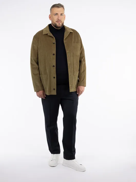 Veste Worker Velours Beige Capel Grande Taille  homme grande taille - Capelstore