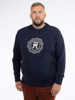 Pull Col Rond Monogramme Tommy Hilfiger Grande Taille  homme grande taille - Capelstore
