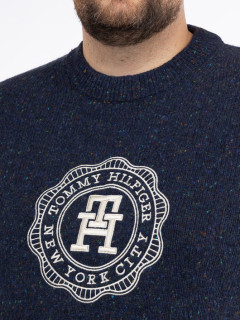 Pull Col Rond Monogramme Tommy Hilfiger Grande Taille  homme grande taille - Capelstore