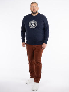 Pull Col Rond Monogramme Tommy Hilfiger Grande Taille  homme grande taille - Capelstore