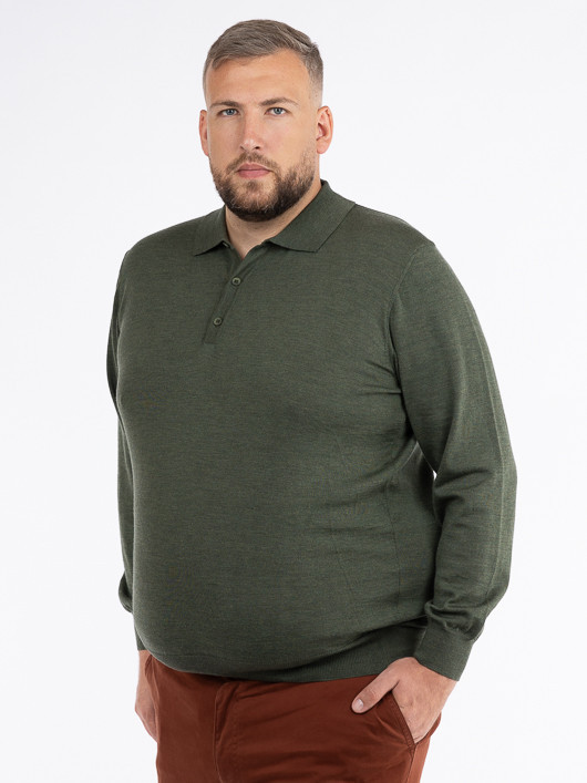 Pull Paolo Col Polo Merinos Capel Grande Taille  homme grande taille - Capelstore