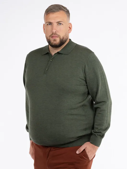 Pull Paolo Col Polo Merinos Capel Grande Taille  homme grande taille - Capelstore