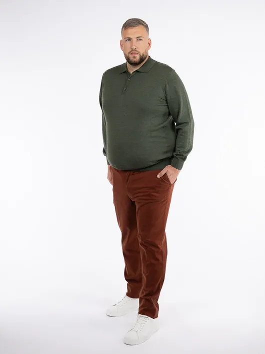 Pull Paolo Col Polo Merinos Capel Grande Taille  homme grande taille - Capelstore