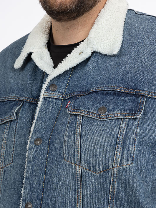 Blouson Levi's En Jean Bleu - Taille L - Occasion En Très Bon état