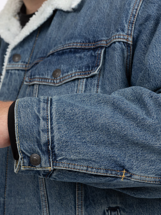 Blouson Jean Sherpa Levi's Grande Taille  homme grande taille - Capelstore