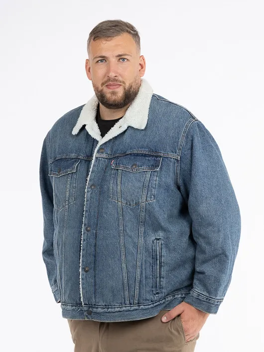 Blouson Jean Sherpa Levi's Grande Taille  homme grande taille - Capelstore