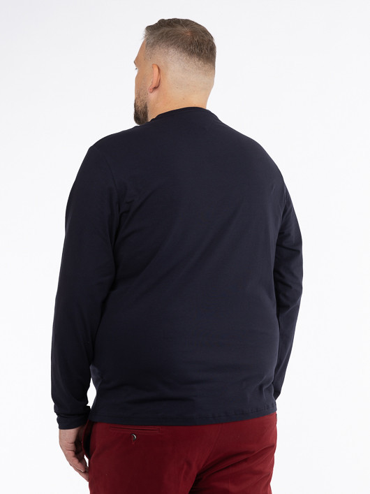 Tee-shirt Ml Uni Marine Tommy Hilfiger Grande Taille marine homme grande taille - Capelstore