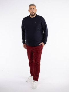 Tee-shirt Ml Uni Marine Tommy Hilfiger Grande Taille marine homme grande taille - Capelstore
