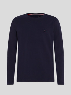 Tee-shirt Ml Uni Marine Tommy Hilfiger Grande Taille marine homme grande taille - Capelstore