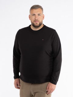 Tee-shirt Ml Uni Noir Tommy Hilfiger Grande Taille noir homme grande taille - Capelstore