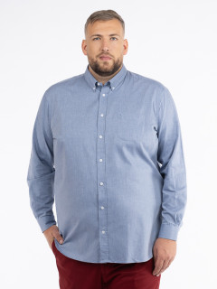Chemise Ralph Bleue Chevrons Capel Grande Taille  homme grande taille - Capelstore