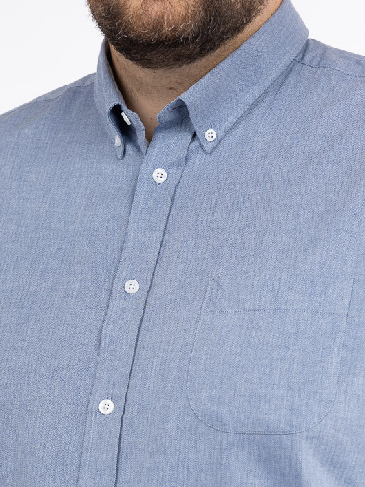 Chemise Ralph Bleue Chevrons Capel Grande Taille  homme grande taille - Capelstore