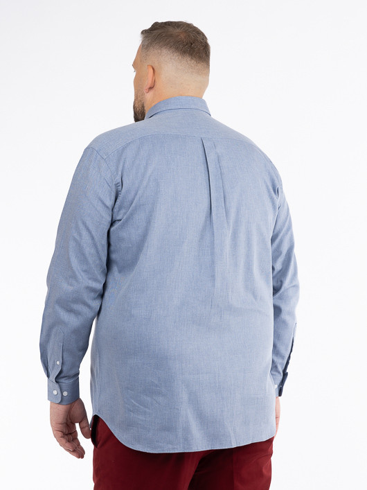 Chemise Ralph Bleue Chevrons Capel Grande Taille  homme grande taille - Capelstore