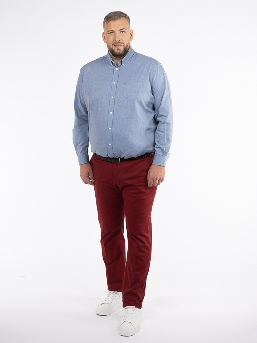 Chemise Ralph Bleue Chevrons Capel Grande Taille  homme grande taille - Capelstore