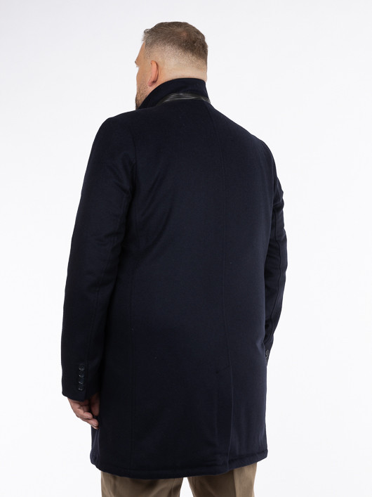 Manteau Marine Avec Parmenture Capel Grande Taille  homme grande taille - Capelstore