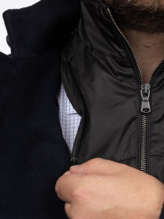 Manteau Marine Avec Parmenture Capel Grande Taille  homme grande taille - Capelstore