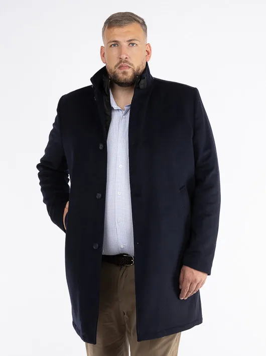 Manteau Marine Avec Parmenture Capel Grande Taille  homme grande taille - Capelstore