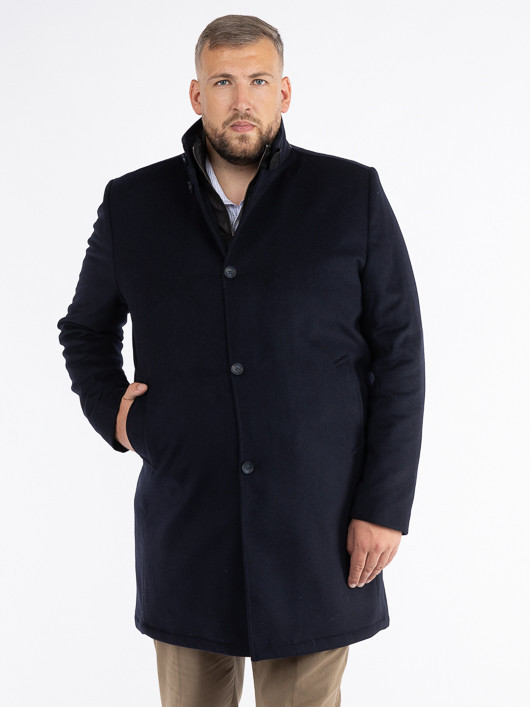 Manteau Marine Avec Parmenture Capel Grande Taille  homme grande taille - Capelstore