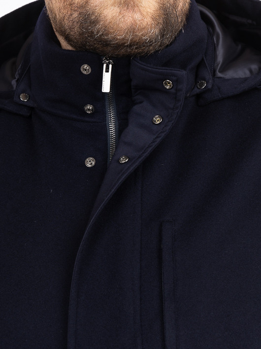 Manteau Cachemire Paul & Shark Tissu Loro Piana Grande Taille marine homme grande taille - Capelstore