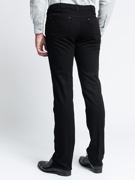 Jean Blaise Noir 5 Poches Capel Grande Taille noir homme grande taille - Capelstore