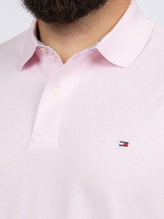 Polo Rose Logo Drapeau Tommy Hilfiger Grande Taille rose homme grande taille - Capelstore