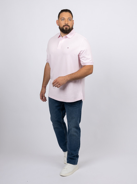 Polo Rose Logo Drapeau Tommy Hilfiger Grande Taille rose homme grande taille - Capelstore