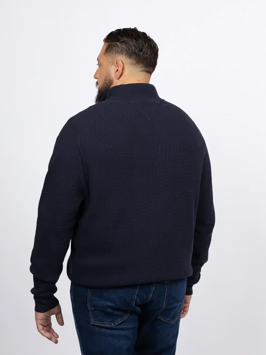 Pull Camionneur StructurÃ© Hilfiger Grande Taille marine homme grande taille - Capelstore