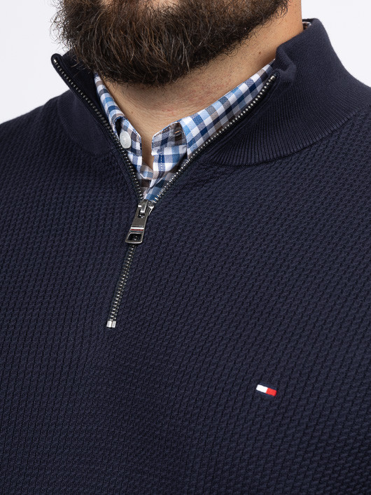 Pull Camionneur Structuré Hilfiger Grande Taille marine homme grande taille - Capelstore