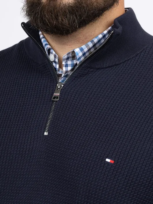 Pull Camionneur StructurÃ© Hilfiger Grande Taille marine homme grande taille - Capelstore