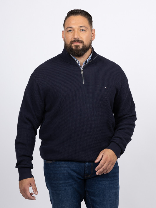 Pull Camionneur StructurÃ© Hilfiger Grande Taille marine homme grande taille - Capelstore