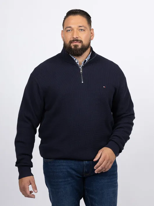 Pull Camionneur StructurÃ© Hilfiger Grande Taille marine homme grande taille - Capelstore