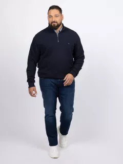 Pull Camionneur StructurÃ© Hilfiger Grande Taille marine homme grande taille - Capelstore