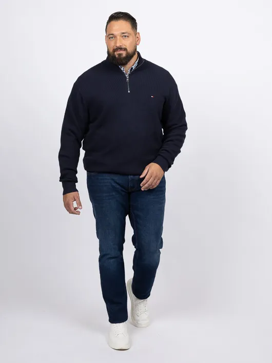 Pull Camionneur StructurÃ© Hilfiger Grande Taille marine homme grande taille - Capelstore