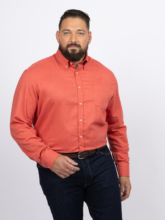 Chemise Flanelle Corail Paul & Shark Grande Taille corail homme grande taille - Capelstore