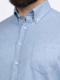 Chemise Flanelle Bleu Clair Paul & Shark Grande Taille bleu ciel homme grande taille - Capelstore