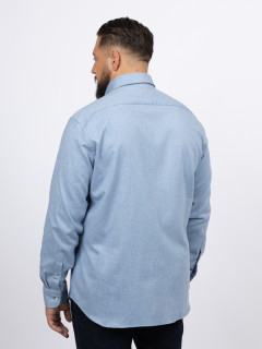 Chemise Flanelle Bleu Clair Paul & Shark Grande Taille bleu ciel homme grande taille - Capelstore