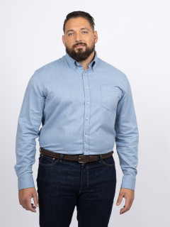 Chemise Flanelle Bleu Clair Paul & Shark Grande Taille bleu ciel homme grande taille - Capelstore
