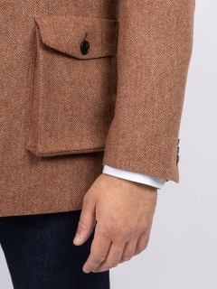 Veste Chevrons Capel Grande Taille marron/rouge homme grande taille - Capelstore