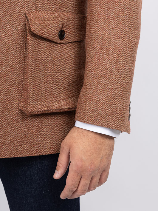 Veste Chevrons Capel Grande Taille marron/rouge homme grande taille - Capelstore