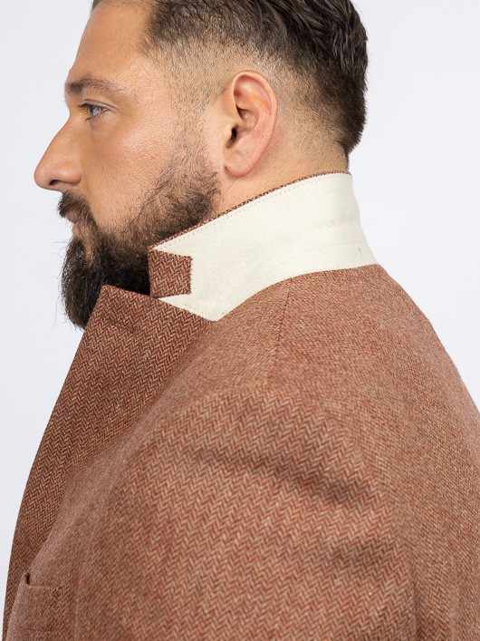 Veste Chevrons Capel Grande Taille marron/rouge homme grande taille - Capelstore