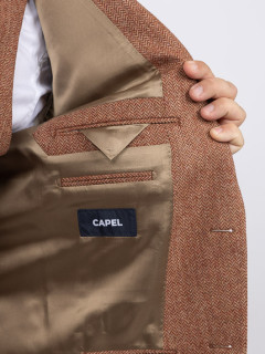 Veste Chevrons Capel Grande Taille marron/rouge homme grande taille - Capelstore