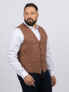 Gilet Chevrons Capel Grande Taille marron/rouge homme grande taille - Capelstore