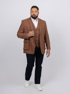 Gilet Chevrons Capel Grande Taille marron/rouge homme grande taille - Capelstore