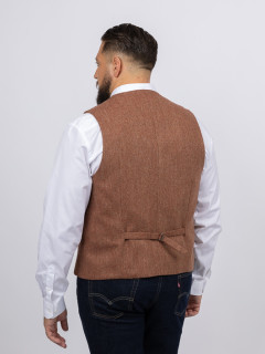Gilet Chevrons Capel Grande Taille marron/rouge homme grande taille - Capelstore