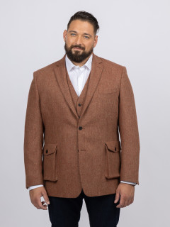 Veste Chevrons Capel Grande Taille marron/rouge homme grande taille - Capelstore