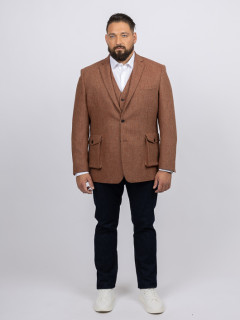 Veste Chevrons Capel Grande Taille marron/rouge homme grande taille - Capelstore